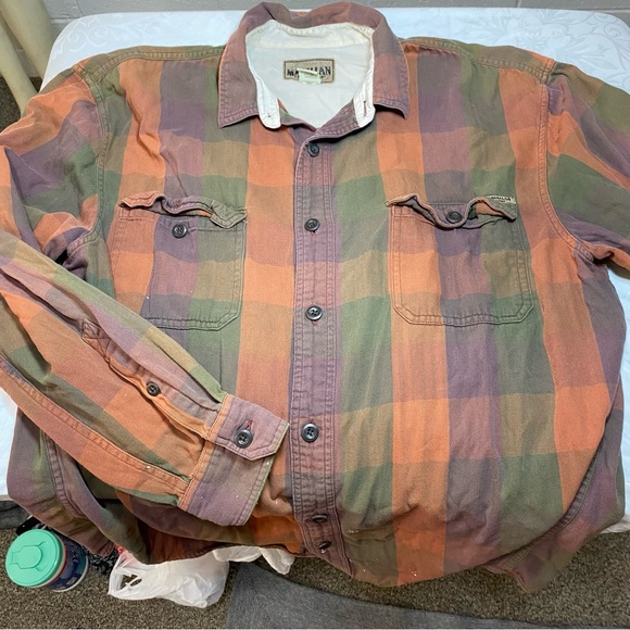 Vintage Magellan Sportswear 100% Cotton Plaid Button Up Shirt Flannel Style Fall - Picture 9 of 11